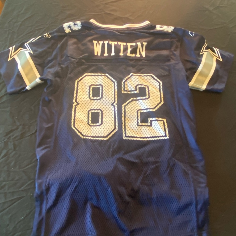 Reebok Navy and White Witten #82 Kids Jersey
